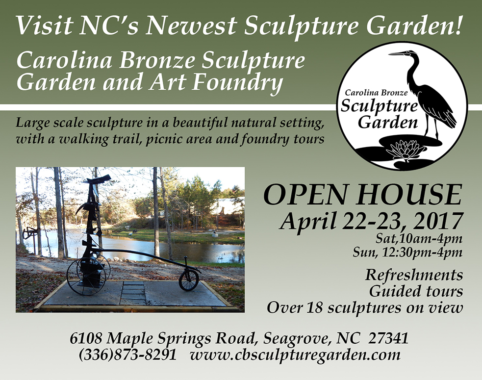 carolina bronze sculpture gardenopen house