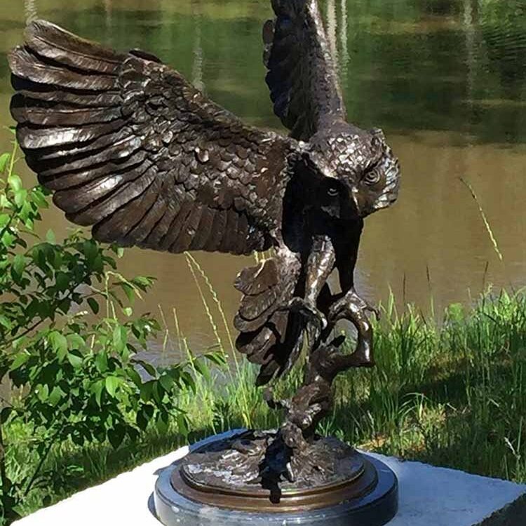 Jules Moigniez, Great Horned Owl, cast bronze, $9000, 4'x4'x4'